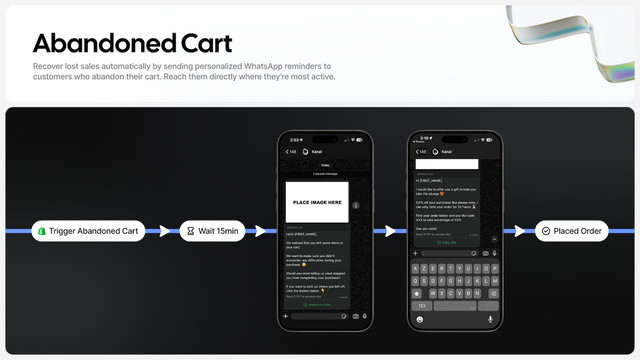 Kanal: Abandoned Cart WhatsApp screenshot