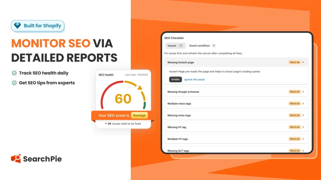 SearchPie: SEO, Speed & Schema screenshot