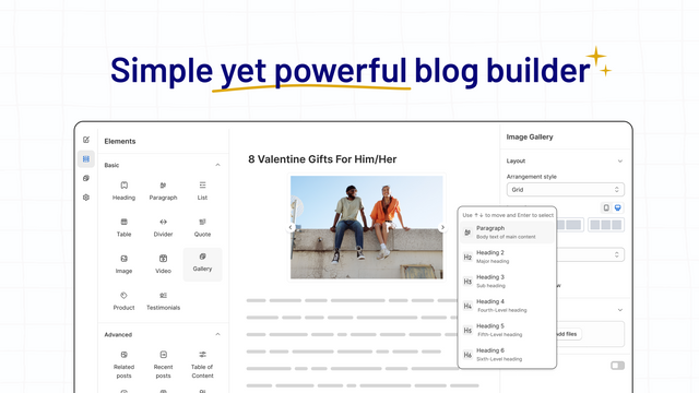 Avada AI Content Blog Builder screenshot
